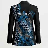 Aotearoa Iwi Ngati Porou Personalised Blazer NZ Maori Humpback Whale Taniko Motifs