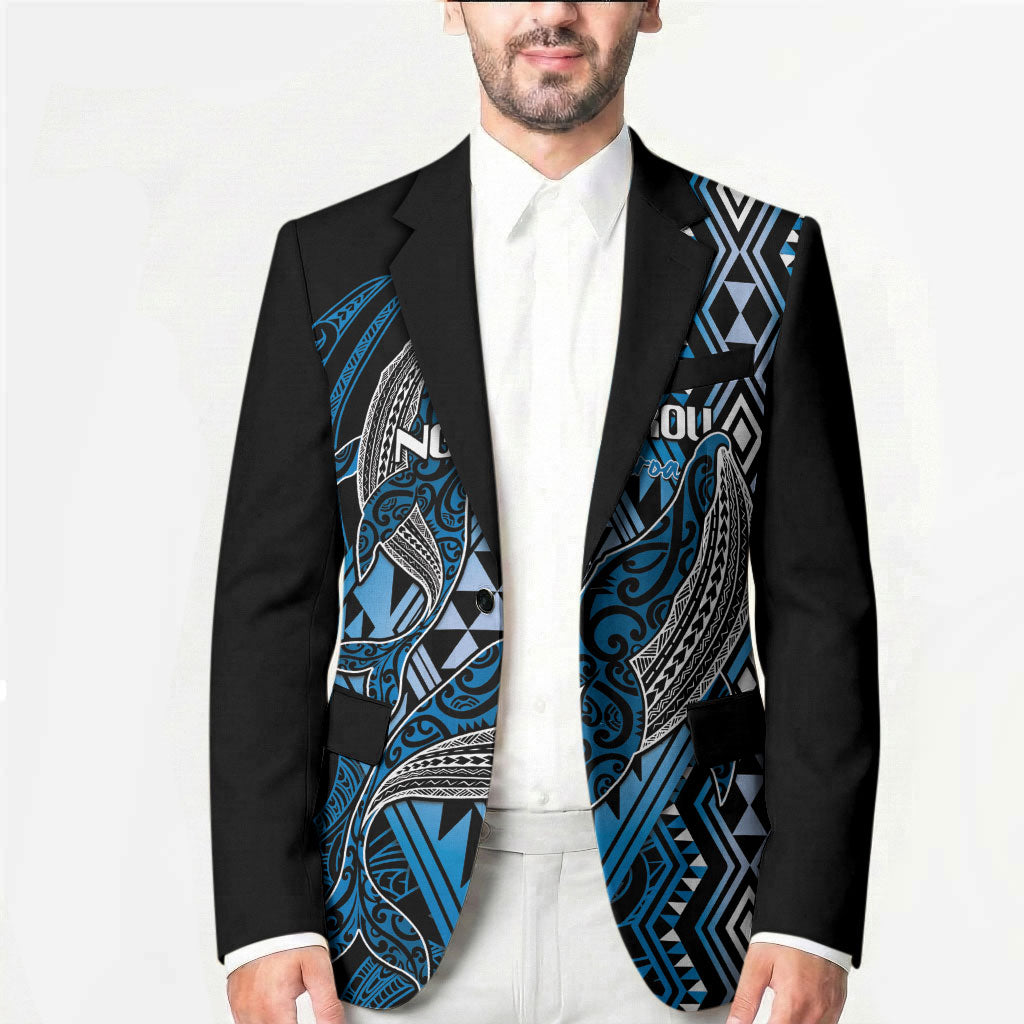 Aotearoa Iwi Ngati Porou Personalised Blazer NZ Maori Humpback Whale Taniko Motifs