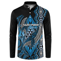 Aotearoa Iwi Ngati Porou Personalised Button Sweatshirt NZ Maori Humpback Whale Taniko Motifs