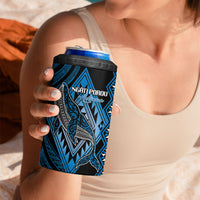 Aotearoa Iwi Ngati Porou Personalised 4 in 1 Can Cooler Tumbler NZ Maori Humpback Whale Taniko Motifs