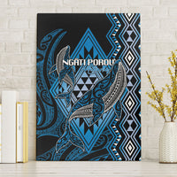 Aotearoa Iwi Ngati Porou Canvas Wall Art NZ Maori Humpback Whale Taniko Motifs