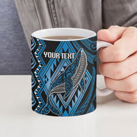 Aotearoa Iwi Ngati Porou Personalised Ceramic Mug NZ Maori Humpback Whale Taniko Motifs