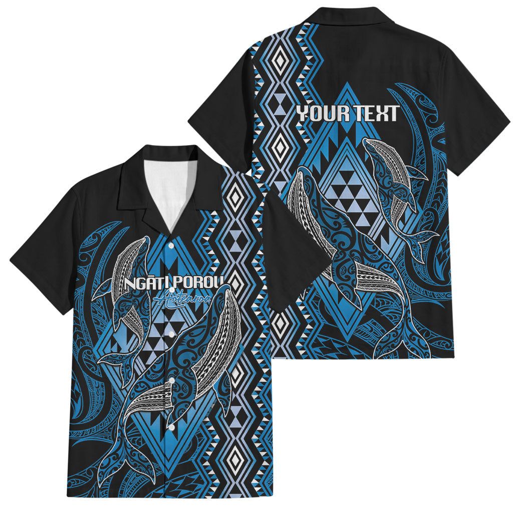 Aotearoa Iwi Ngati Porou Personalised Family Matching Mermaid Dress and Hawaiian Shirt NZ Maori Humpback Whale Taniko Motifs