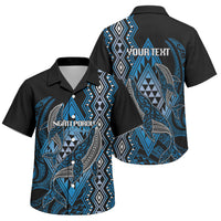 Aotearoa Iwi Ngati Porou Personalised Family Matching Off The Shoulder Long Sleeve Dress and Hawaiian Shirt NZ Maori Humpback Whale Taniko Motifs
