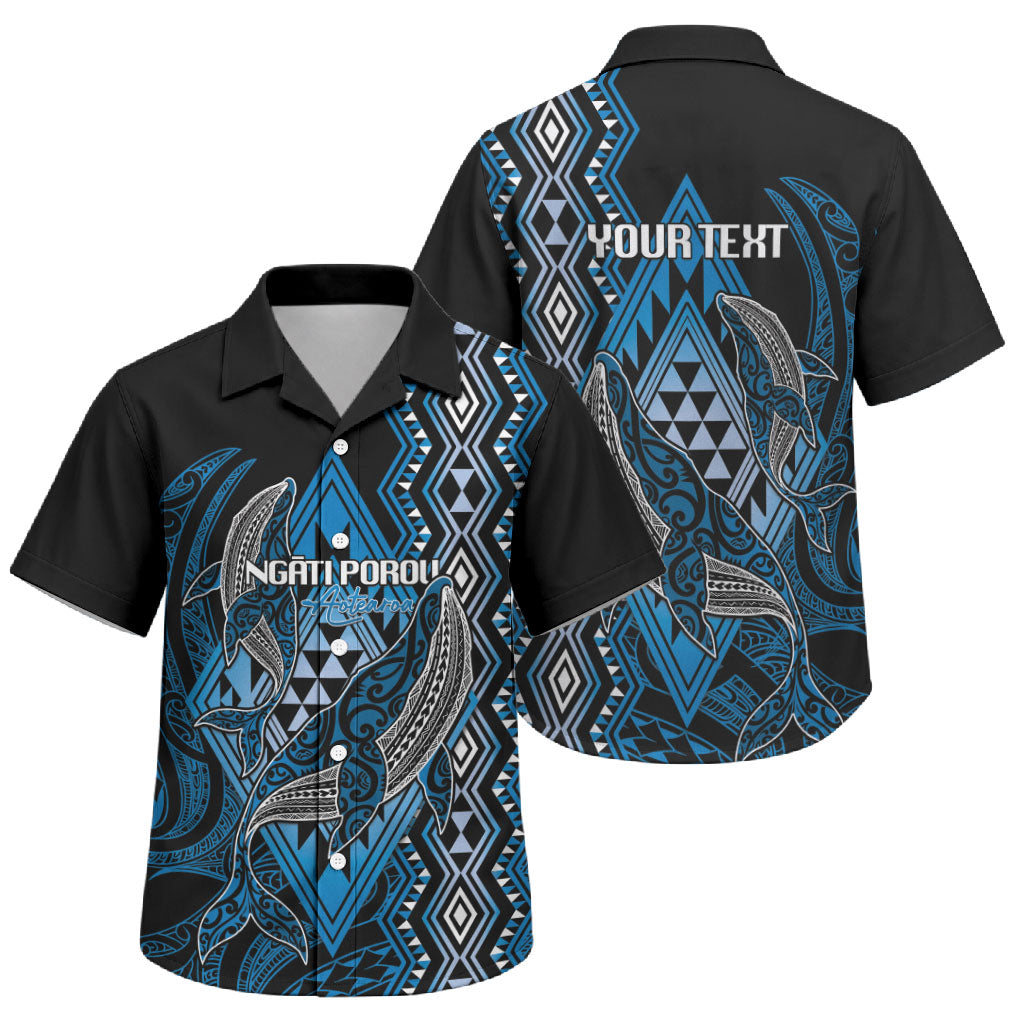 Aotearoa Iwi Ngati Porou Personalised Family Matching Off Shoulder Maxi Dress and Hawaiian Shirt NZ Maori Humpback Whale Taniko Motifs