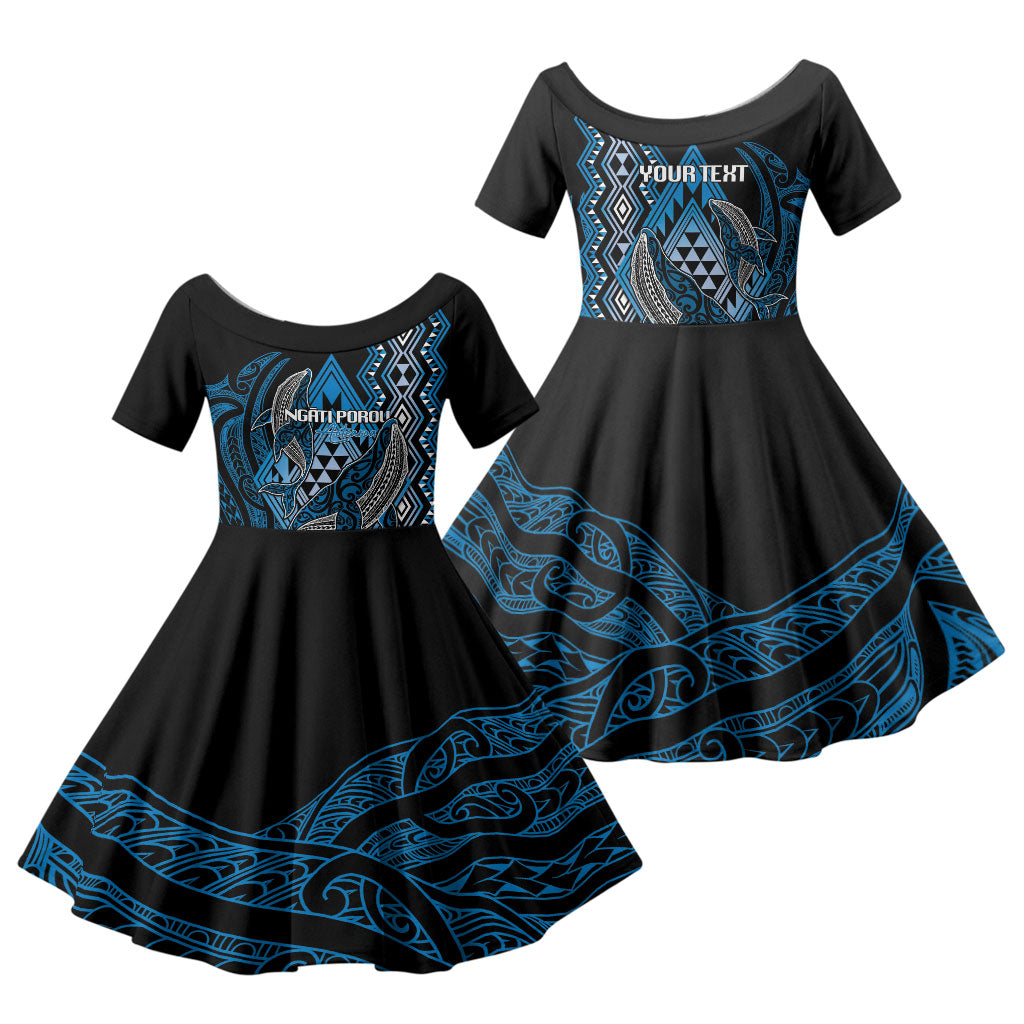 Aotearoa Iwi Ngati Porou Personalised Family Matching Summer Maxi Dress and Hawaiian Shirt NZ Maori Humpback Whale Taniko Motifs