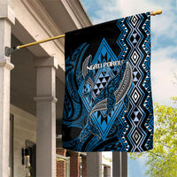 Aotearoa Iwi Ngati Porou Garden Flag NZ Maori Humpback Whale Taniko Motifs