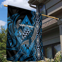 Aotearoa Iwi Ngati Porou Garden Flag NZ Maori Humpback Whale Taniko Motifs