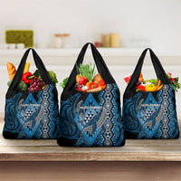 Aotearoa Iwi Ngati Porou Grocery Bag NZ Maori Humpback Whale Taniko Motifs