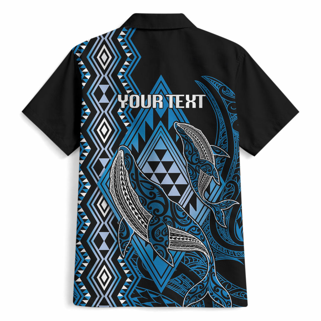 Aotearoa Iwi Ngati Porou Personalised Hawaiian Shirt NZ Maori Humpback Whale Taniko Motifs