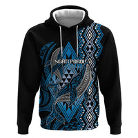 Aotearoa Iwi Ngati Porou Personalised Hoodie NZ Maori Humpback Whale Taniko Motifs