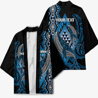 Aotearoa Iwi Ngati Porou Personalised Kimono NZ Maori Humpback Whale Taniko Motifs