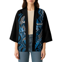 Aotearoa Iwi Ngati Porou Personalised Kimono NZ Maori Humpback Whale Taniko Motifs