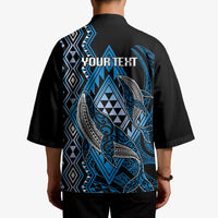 Aotearoa Iwi Ngati Porou Personalised Kimono NZ Maori Humpback Whale Taniko Motifs