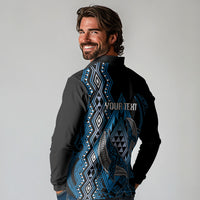 Aotearoa Iwi Ngati Porou Personalised Long Sleeve Polo Shirt NZ Maori Humpback Whale Taniko Motifs