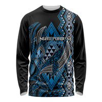 Aotearoa Iwi Ngati Porou Personalised Long Sleeve Shirt NZ Maori Humpback Whale Taniko Motifs