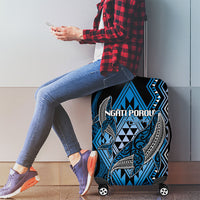 Aotearoa Iwi Ngati Porou Luggage Cover NZ Maori Humpback Whale Taniko Motifs