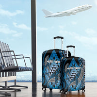 Aotearoa Iwi Ngati Porou Luggage Cover NZ Maori Humpback Whale Taniko Motifs