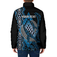 Aotearoa Iwi Ngati Porou Personalised Padded Jacket NZ Maori Humpback Whale Taniko Motifs