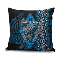 Aotearoa Iwi Ngati Porou Pillow Cover NZ Maori Humpback Whale Taniko Motifs