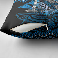 Aotearoa Iwi Ngati Porou Pillow Cover NZ Maori Humpback Whale Taniko Motifs