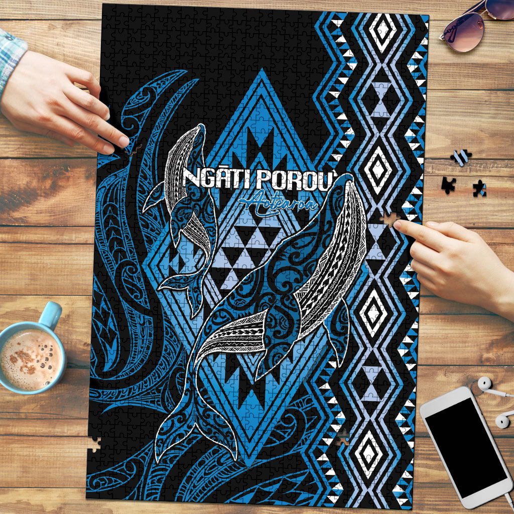 Aotearoa Iwi Ngati Porou Puzzle NZ Maori Humpback Whale Taniko Motifs