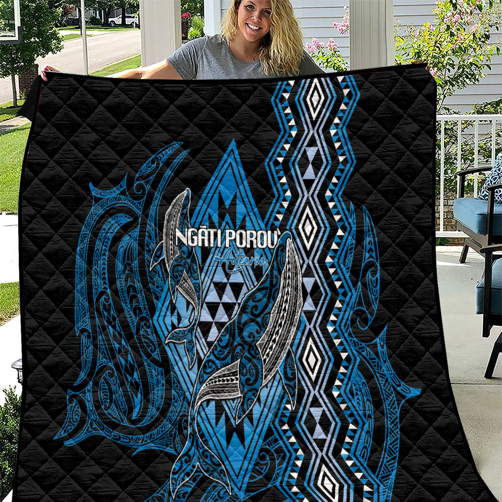 Aotearoa Iwi Ngati Porou Quilt NZ Maori Humpback Whale Taniko Motifs