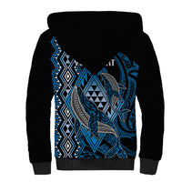 Aotearoa Iwi Ngati Porou Personalised Sherpa Hoodie NZ Maori Humpback Whale Taniko Motifs