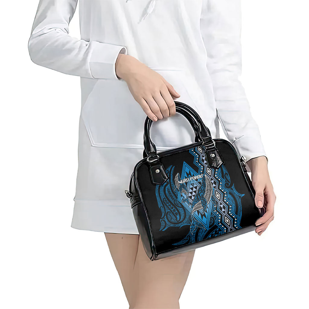 Aotearoa Iwi Ngati Porou Shoulder Handbag NZ Maori Humpback Whale Taniko Motifs