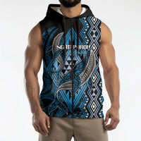 Aotearoa Iwi Ngati Porou Personalised Sleeveless Zip Hoodie NZ Maori Humpback Whale Taniko Motifs