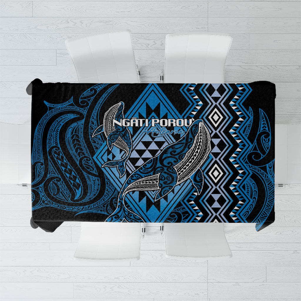 Aotearoa Iwi Ngati Porou Tablecloth NZ Maori Humpback Whale Taniko Motifs