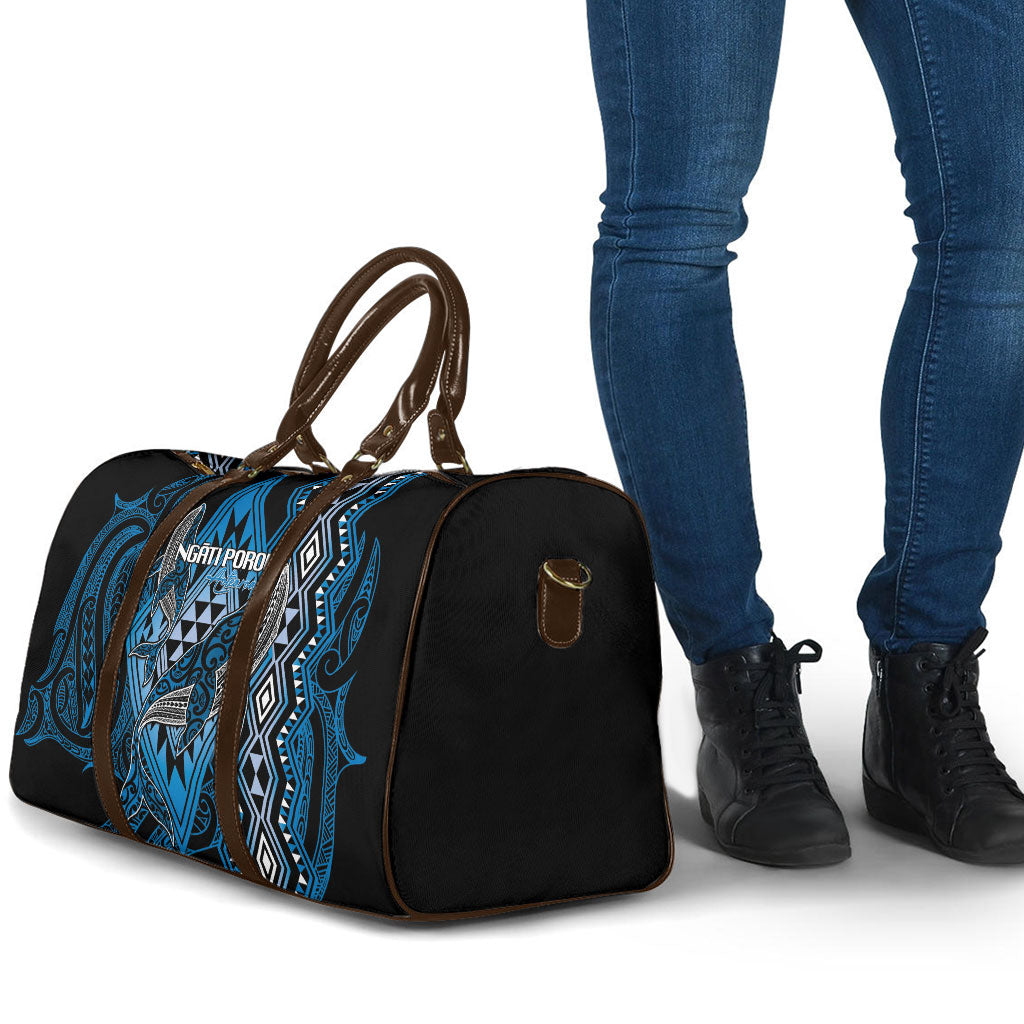 Aotearoa Iwi Ngati Porou Travel Bag NZ Maori Humpback Whale Taniko Motifs