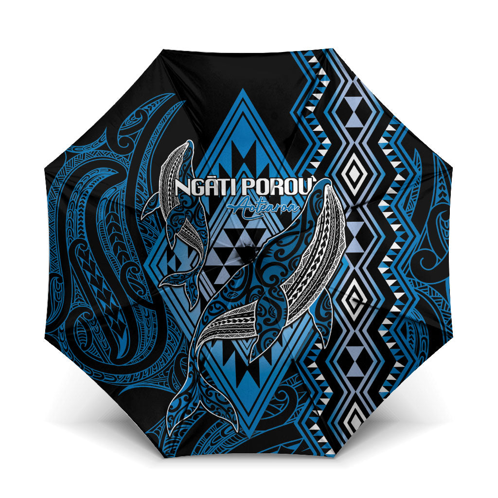 Aotearoa Iwi Ngati Porou Umbrella NZ Maori Humpback Whale Taniko Motifs