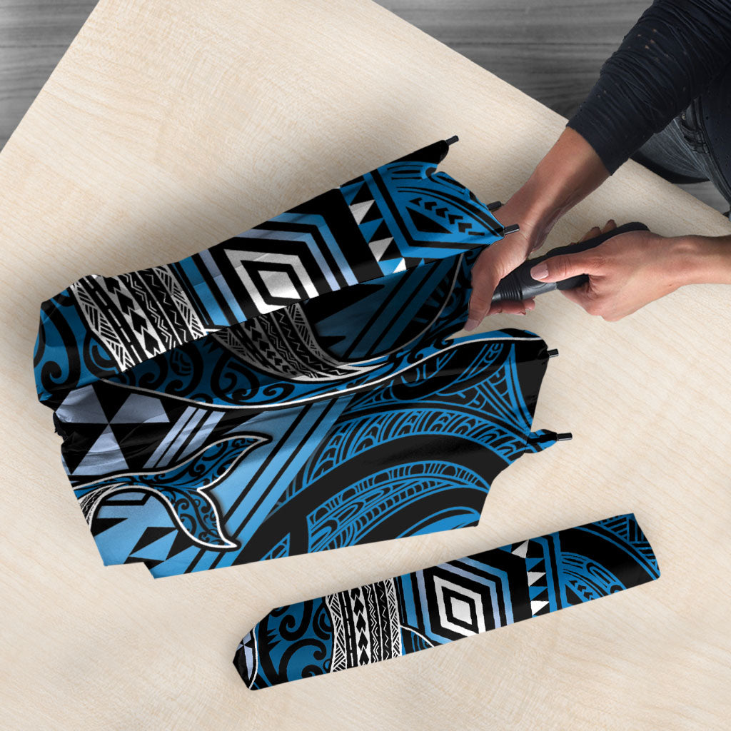 Aotearoa Iwi Ngati Porou Umbrella NZ Maori Humpback Whale Taniko Motifs