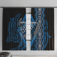 Aotearoa Iwi Ngati Porou Window Curtain NZ Maori Humpback Whale Taniko Motifs