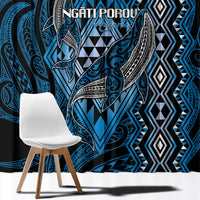 Aotearoa Iwi Ngati Porou Window Curtain NZ Maori Humpback Whale Taniko Motifs
