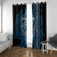 Aotearoa Iwi Ngati Porou Window Curtain NZ Maori Humpback Whale Taniko Motifs