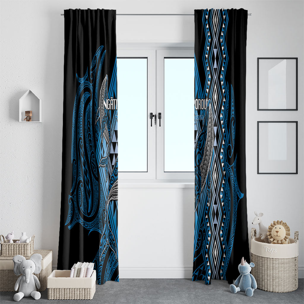 Aotearoa Iwi Ngati Porou Window Curtain NZ Maori Humpback Whale Taniko Motifs