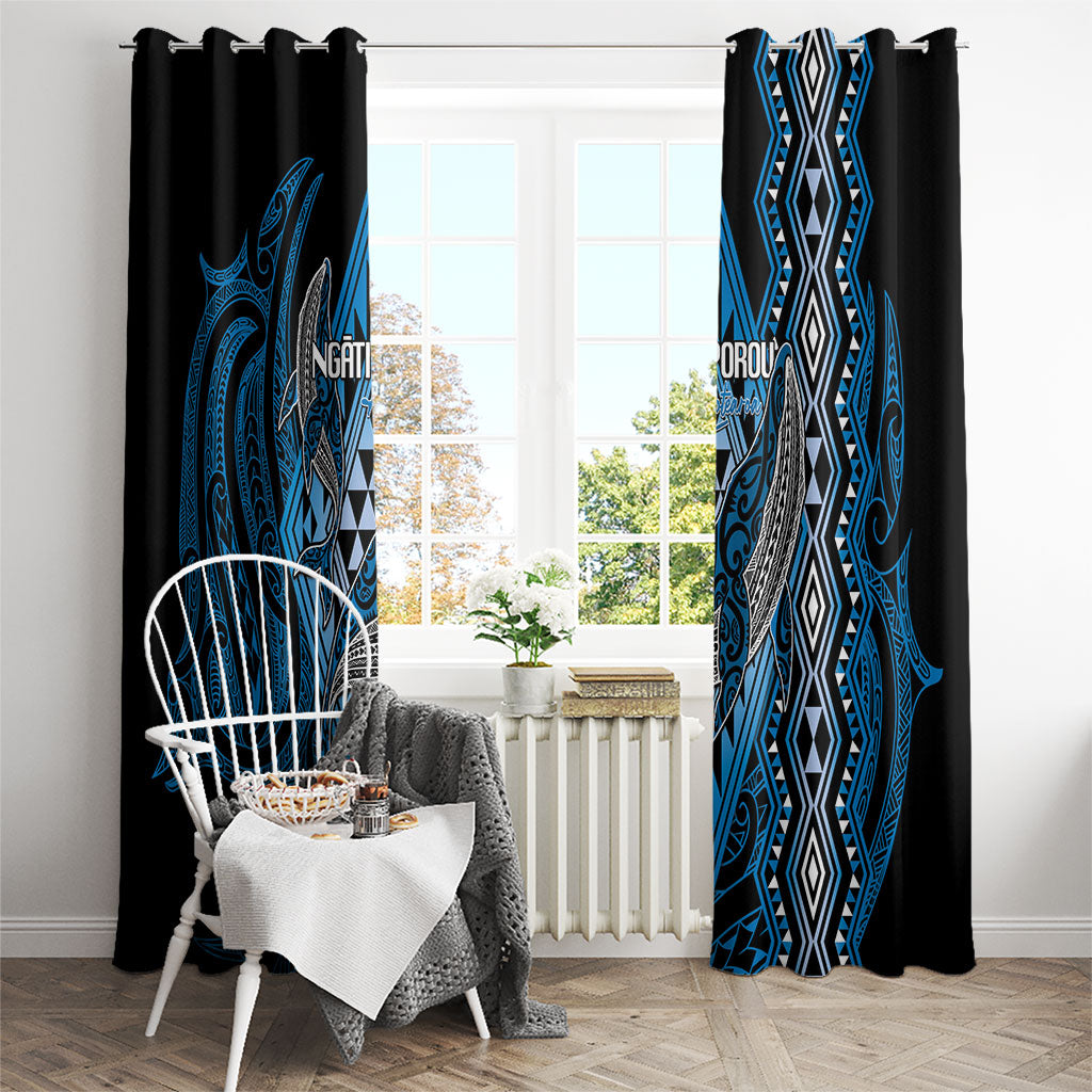 Aotearoa Iwi Ngati Porou Window Curtain NZ Maori Humpback Whale Taniko Motifs
