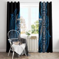 Aotearoa Iwi Ngati Porou Window Curtain NZ Maori Humpback Whale Taniko Motifs