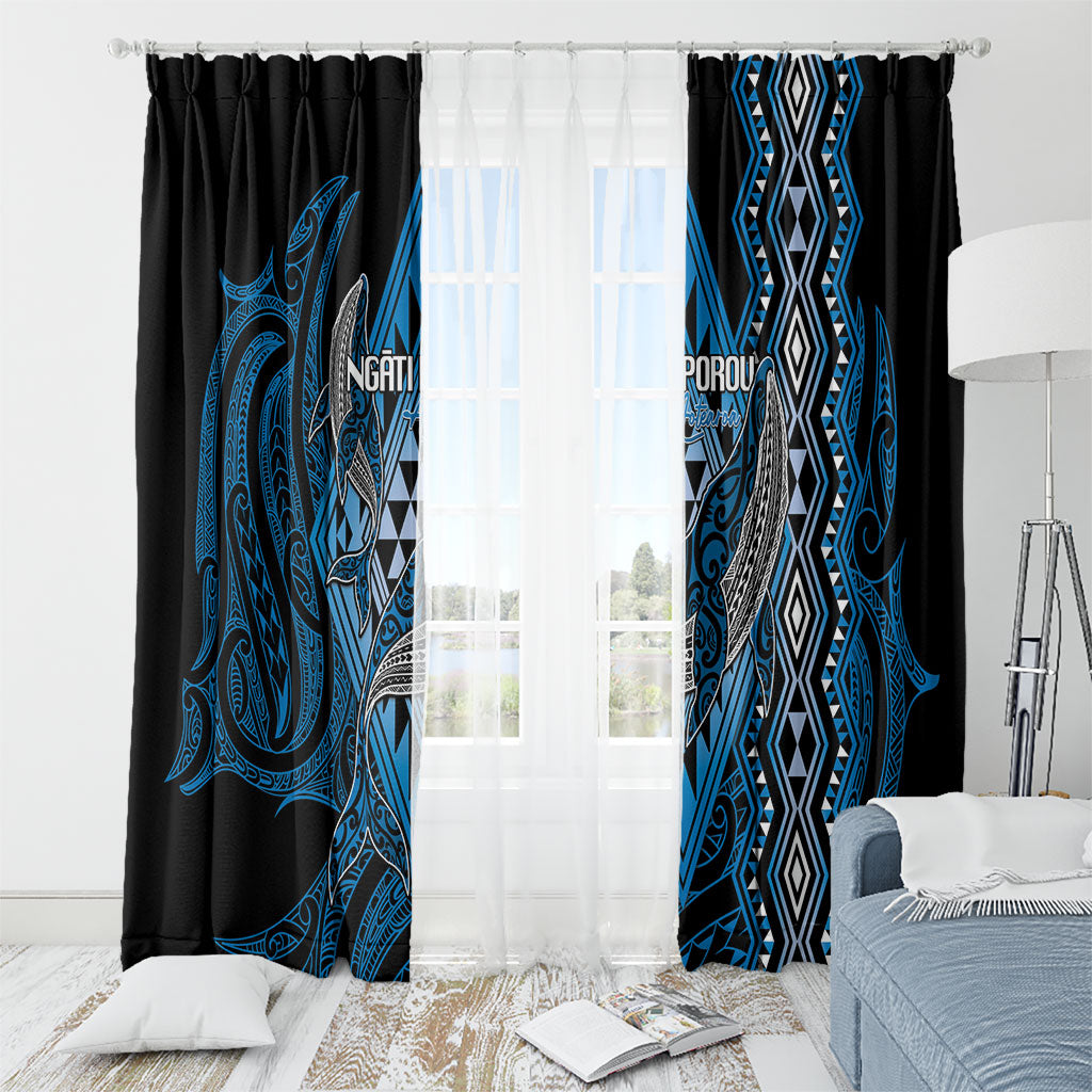 Aotearoa Iwi Ngati Porou Window Curtain NZ Maori Humpback Whale Taniko Motifs