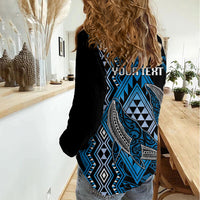 Aotearoa Iwi Ngati Porou Personalised Women Casual Shirt NZ Maori Humpback Whale Taniko Motifs