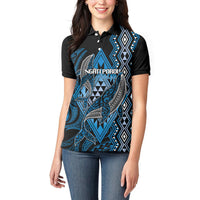 Aotearoa Iwi Ngati Porou Personalised Women Polo Shirt NZ Maori Humpback Whale Taniko Motifs