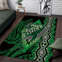 Aotearoa Iwi Ngai Tahu Area Rug NZ Maori Humpback Whale Taniko Motifs