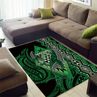 Aotearoa Iwi Ngai Tahu Area Rug NZ Maori Humpback Whale Taniko Motifs