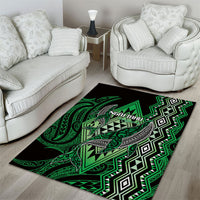 Aotearoa Iwi Ngai Tahu Area Rug NZ Maori Humpback Whale Taniko Motifs