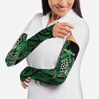 Aotearoa Iwi Ngai Tahu Personalised Arm Sleeves NZ Maori Humpback Whale Taniko Motifs