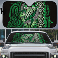 Aotearoa Iwi Ngai Tahu Auto Sun Shade NZ Maori Humpback Whale Taniko Motifs