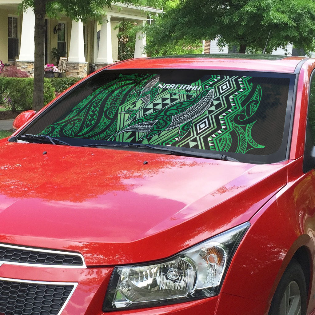 Aotearoa Iwi Ngai Tahu Auto Sun Shade NZ Maori Humpback Whale Taniko Motifs
