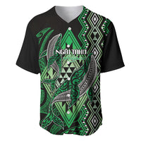 Aotearoa Iwi Ngai Tahu Personalised Baseball Jersey NZ Maori Humpback Whale Taniko Motifs